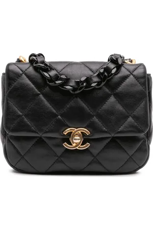 CHANEL 2021-2024 mini Lacquered Chain Flap Umhängetasche