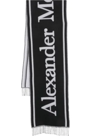 Alexander McQueen Schal mit Intarsien-Logo