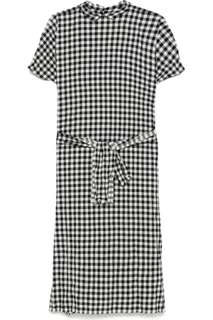 DANIELA GREGIS Midikleid mit Vichy-Karomuster