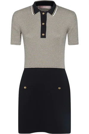 VALENTINO GARAVANI Gestreiftes Poloshirt-Minikleid