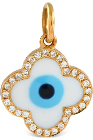 Aaron Basha 18kt Evil Eye Rotgoldanhänger mit Diamanten