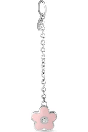 Aaron Basha 18kt Flower Weißgoldanhänger mit Diamant