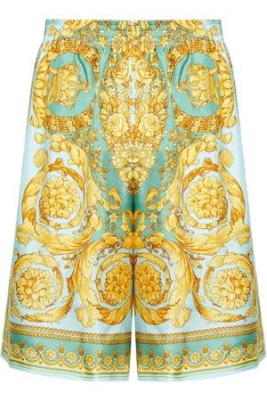 VERSACE Shorts aus Seide mit Barocco-Print