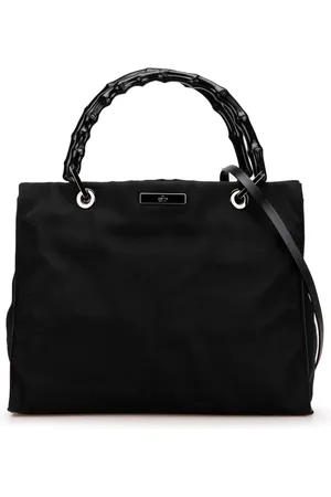 Gucci 20th Century Bamboo Satchel-Tasche aus Nylon