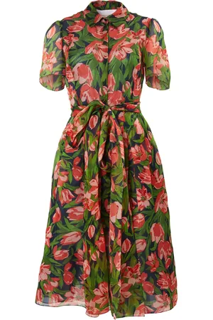 Carolina Herrera Hemdkleid mit Tulpen-Print