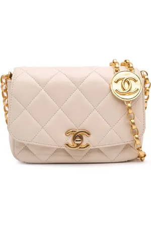 CHANEL 2020 kleine CC Coin Flap Umhängetasche aus gestepptem Lammleder