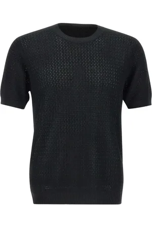 KANGRA CASHMERE T-Shirt mit Lochstrickmuster