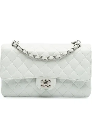 CHANEL 2006-2008 mittelgroße Classic Double Flap Schultertasche aus gefüttertem Kaviarleder