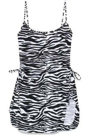 The Attico Minikleid mit Zebra-Print