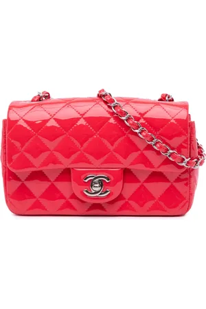 CHANEL 2015-2016 mini Classic Single Flap Umhängetasche aus Lackleder