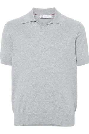 Brunello Cucinelli Fein gestricktes Poloshirt