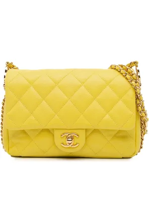 CHANEL 2021-2024 mini CC You Flap Umhängetasche aus gestepptem Kaviarleder