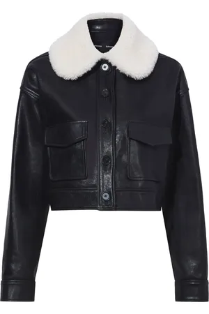 Proenza Schouler Judd Lederjacke mit Shearling-Kragen