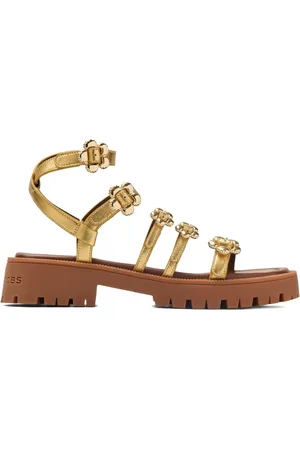 Marc Jacobs The Daisy Sandalen im Metallic-Look