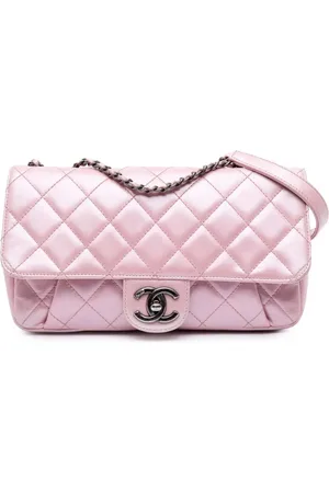 CHANEL 2016-2017 mittelgroße CC Coco Pleats Flap Umhängetasche aus gestepptem Kalbsleder im Metallic-Look