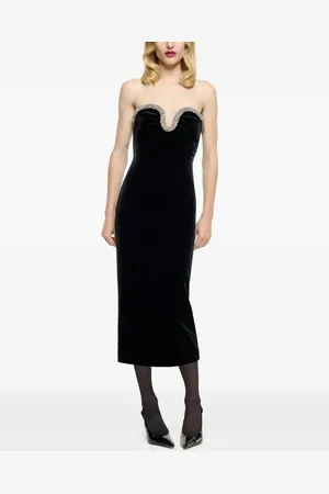 Roland Mouret Trägerloses Samtkleid