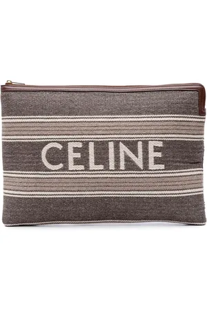 Céline 2020 große Clutch aus Canvas mit Logo