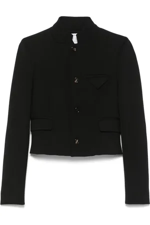 Bottega Veneta Cropped-Jacke mit Rundhalsausschnitt