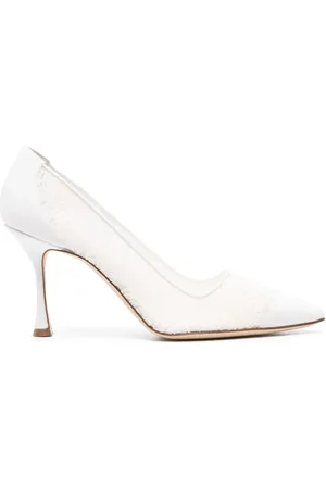 Manolo Blahnik Sololaria Pumps aus blumiger Spitze 90mm