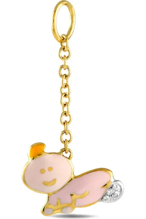 Aaron Basha 18kt Baby Charm Gelbgoldanhänger mit Diamanten