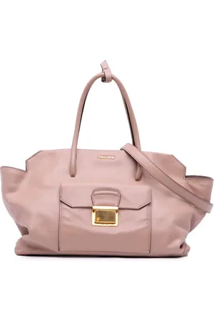 Miu Miu 2010-2024 Vitello Soft Front Pocket Satchel-Tasche
