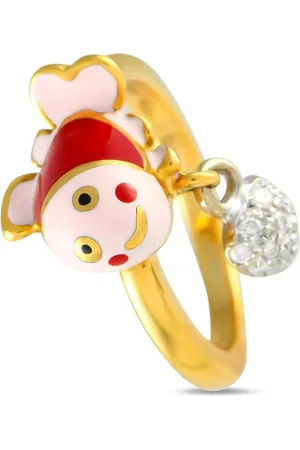 Aaron Basha 18kt Clown Fish Gelbgoldring mit Diamanten