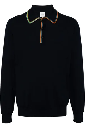 Paul Smith Gestricktes Poloshirt mit Streifen