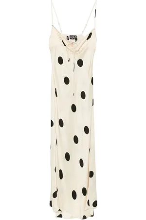 Leslie Amon Gepunktetes Maxikleid