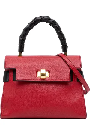 Miu Miu 2010-2024 zweifarbige Madras Click Satchel-Tasche aus Ziegenleder