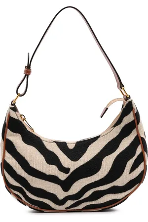 Céline 2021 Ava Schultertasche aus Canvas mit Zebra-Print