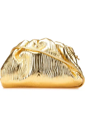 Bottega Veneta 2012-2024 The Mini Pouch Umhängetasche mit Metallic Bark-Prägung