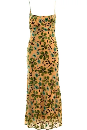 Staud Midikleid mit Blumen-Print