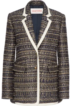 VALENTINO GARAVANI Tweed-Blazer mit Rockstud-Nieten