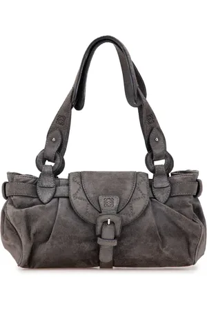 Loewe 2000-2024 Anagram Schultertasche aus Wildleder