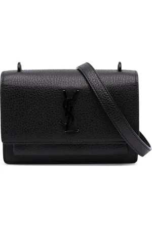 Saint Laurent 2017 Monogram Sunset Umhängetasche aus gekörntem Kalbsleder mit Kettenriemen