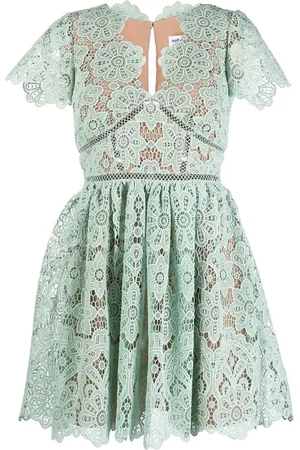 Self-Portrait Kleid mit Spitzeneinsatz