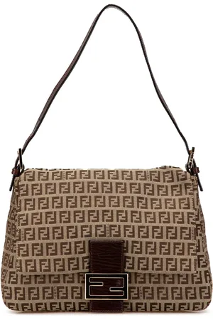 Fendi 2000-2010 Zucca Canvas Mamma Forever Schultertasche