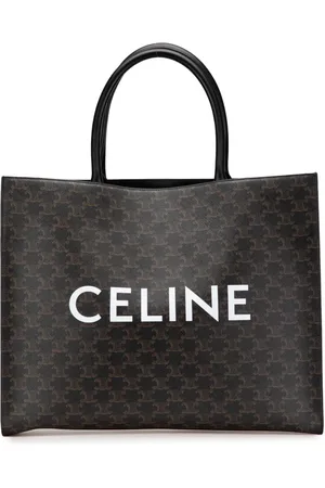 Céline 2022 mittelgroße Triomphe Coated Canvas Cabas Horizontal Tote Bag