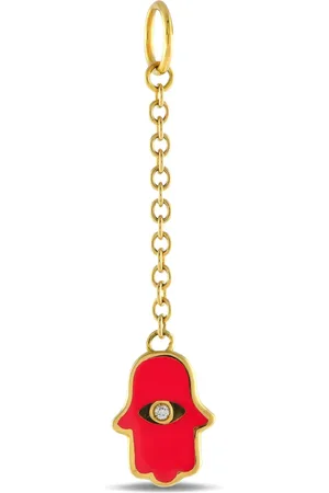 Aaron Basha 18kt Hamsa Gelbgoldanhänger mit Diamant