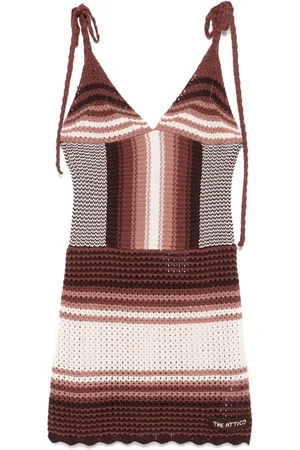 The Attico Gestreiftes Minikleid