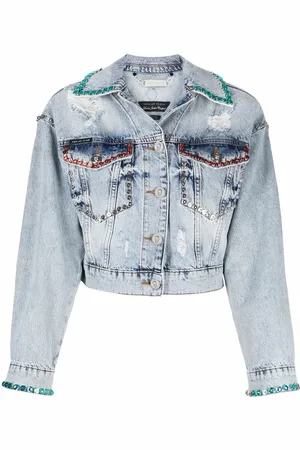 Philipp Plein Jeansjacke mit Kristallverzierung