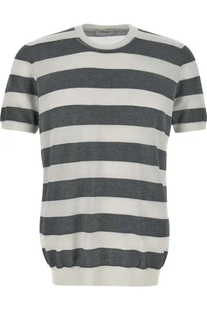 KANGRA CASHMERE Gestreiftes T-Shirt