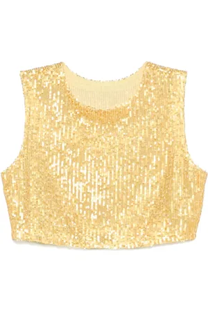 Norma Kamali Sequinned crop top