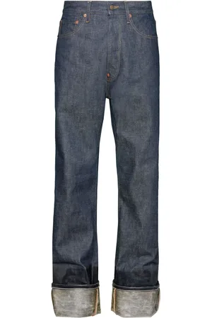 Maison Margiela Lacquered Jeans mit Umschlag