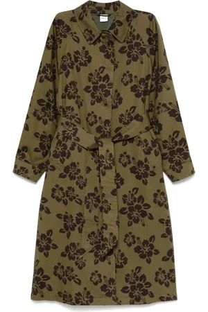 Aspesi Mantel mit Hibiscus-Print