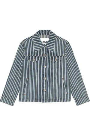 Ganni Gestreifte Jeansjacke