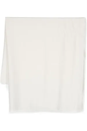 Max Mara Ausgefranster Schal mit Logo-Jacquard