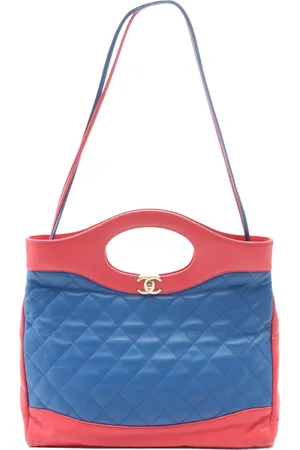 CHANEL 2018-2019 große CC Satchel-Tasche aus Lammleder 31cm