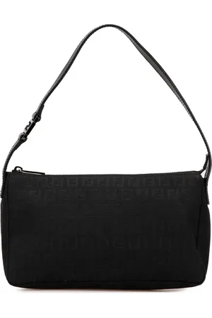 Fendi 2000-2010 Zucchino Canvas Pochette Schultertasche
