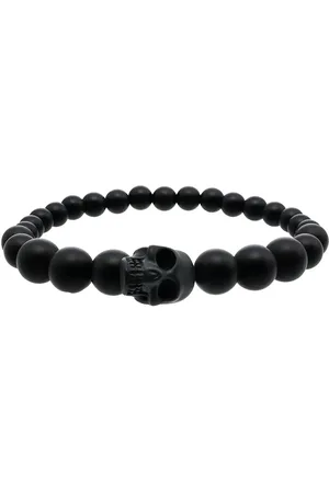 Alexander McQueen Perlenarmband mit Totenkopf
